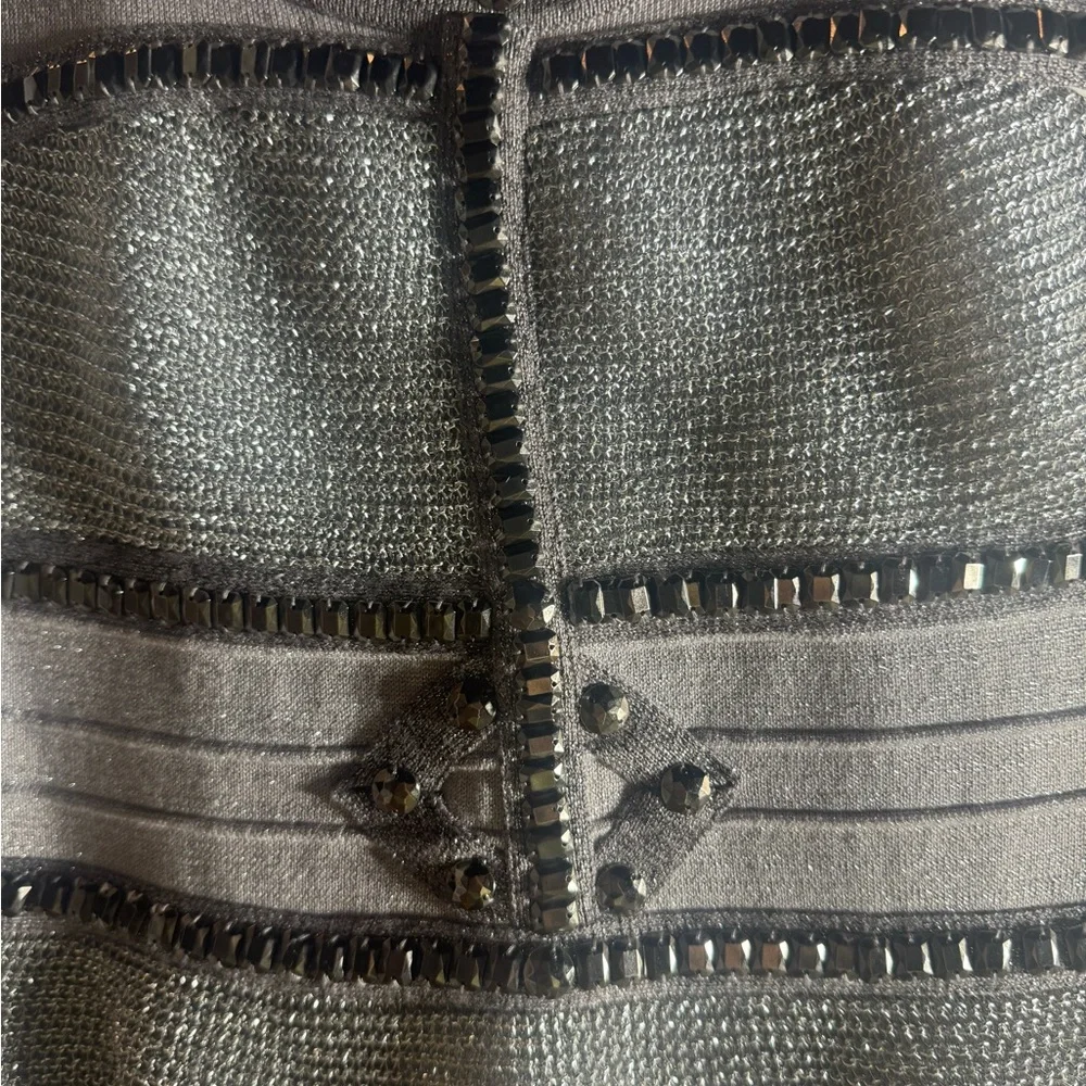 Arden B Silver Sleeveless Bodycon Mini Dress - Picture 3 of 7